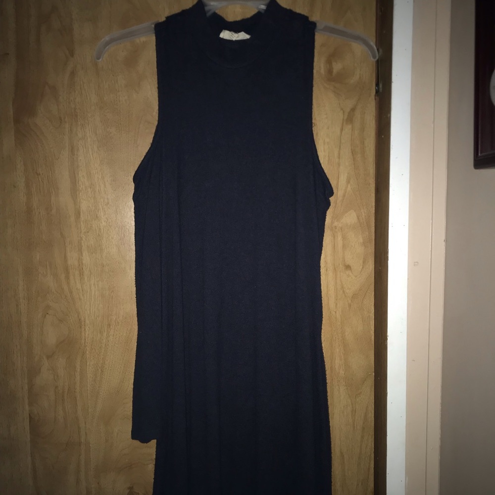 Dark Grey Long Sleeve Sweater Dress